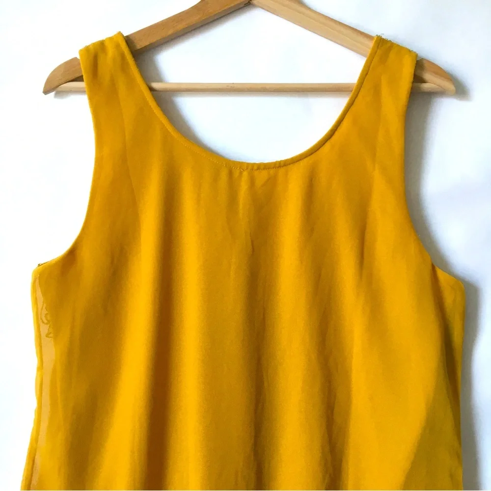 BKE Embellished Sleeveless Tank Top Yellow Gold Size Large - Picture 10 of 17